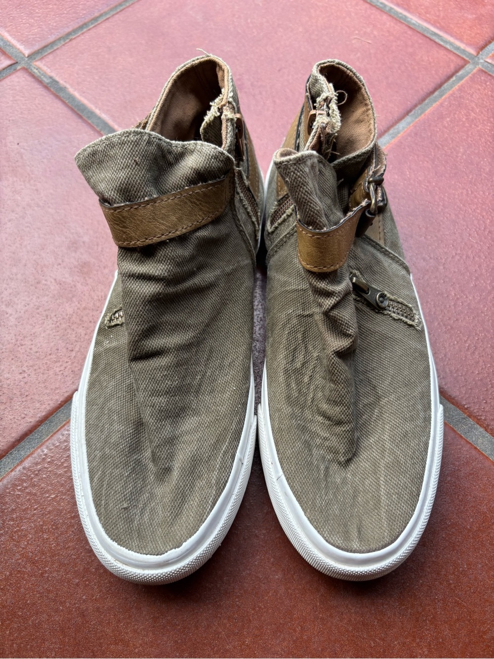 Blowfish Olive Green Canvas High-Top Sneakers